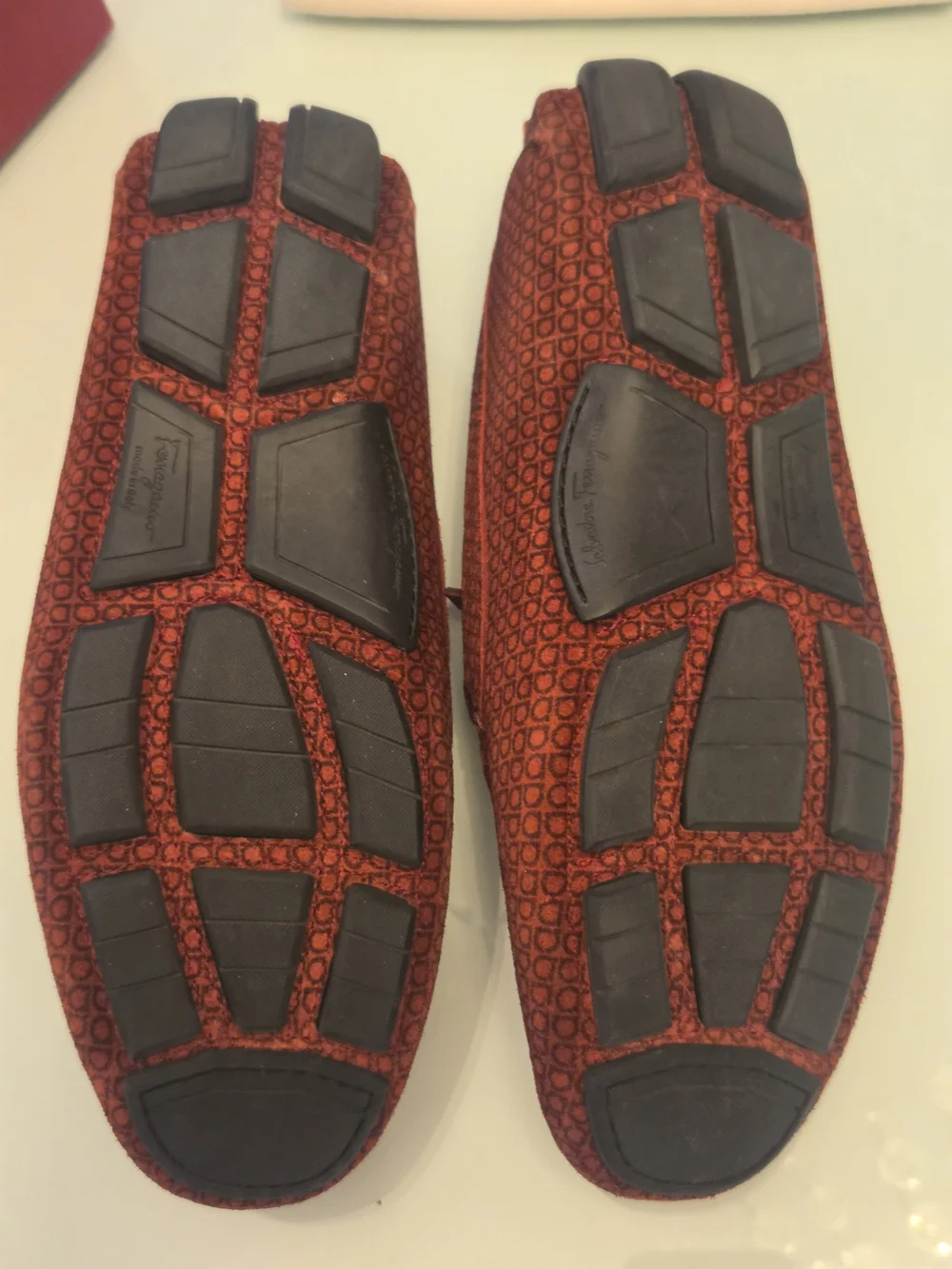 Salvatore Ferragamo Men’s Red Leather Bit Loafers Size 5.5 EE